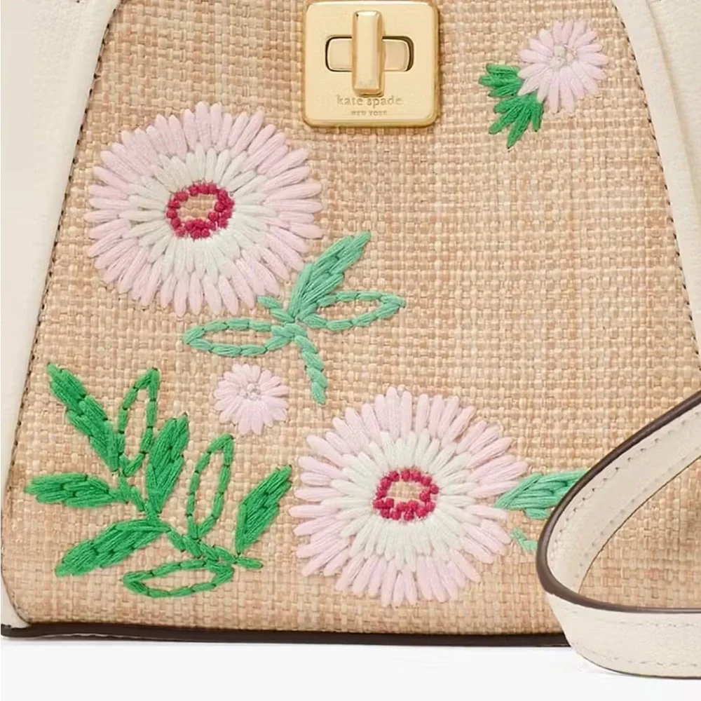 Kate Spade ♠️ Phoebe Straw Mini Top Handle Crossbody - Picture 2 of 6